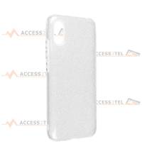 coque renforcée pour xiaomi redmi 9A paillettes argentée