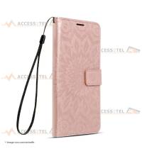 étui pour xiaomi redmi 9A mandala rose gold dragonne