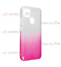 coque renforcée pour xiaomi redmi 9C paillettes dégradé rose