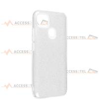 coque renforcée pour xiaomi redmi 9C paillettes argentée