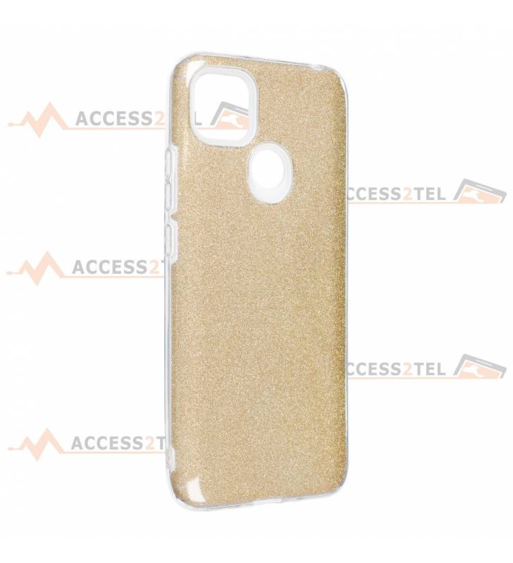 coque renforcée pour xiaomi redmi 9C paillettes dorée