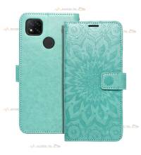 étui pour xiaomi redmi 9C mandala vert face