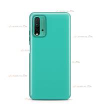 coque pour xiaomi redmi 10 et 10S en silicone soft touch et intérieur microfibre bleu turquoise