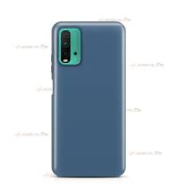 coque pour xiaomi redmi 10 et 10S en silicone soft touch et intérieur microfibre bleu pétrole