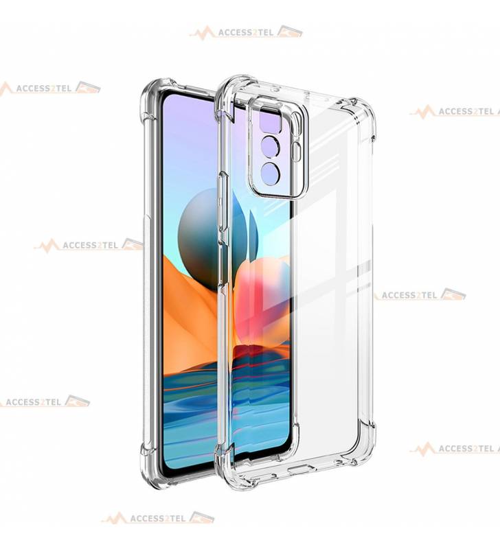 coque pour xiaomi redmi note 10 pro transparente coins renforcés