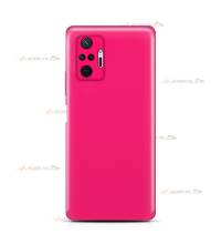 coque pour xiaomi redmi note 10 et note Pro en silicone soft touch et intérieur microfibre rose fluo