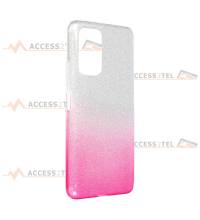 coque renforcée pour xiaomi redmi note 10 pro paillettes dégradé rose