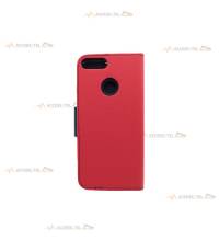 étui pour huawei p Smart rouge marine et bleu marine caméra