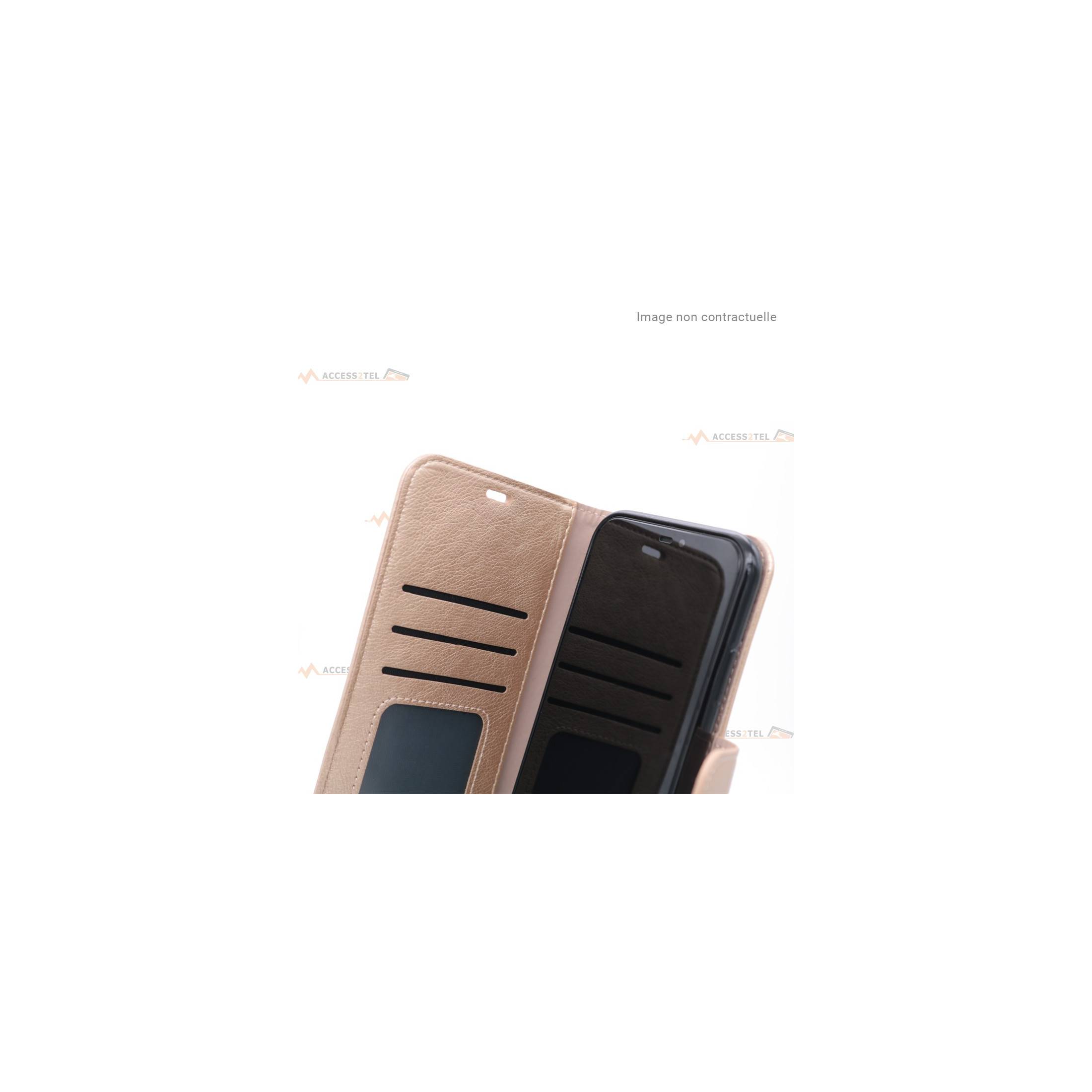 étui doré en simili-cuir pour huawei p20 pro intérieur