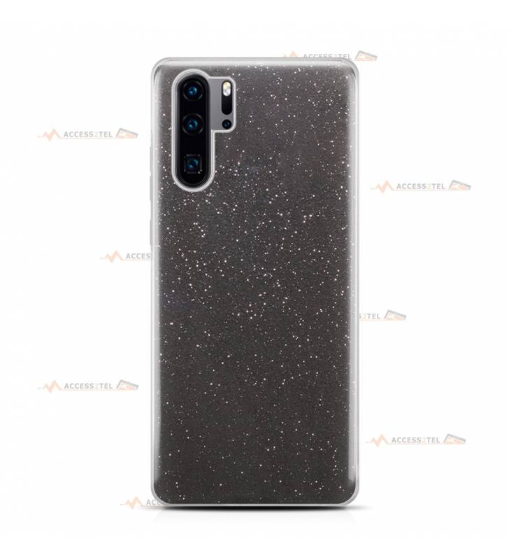 coque pour huawei p30 Pro paillettes noire