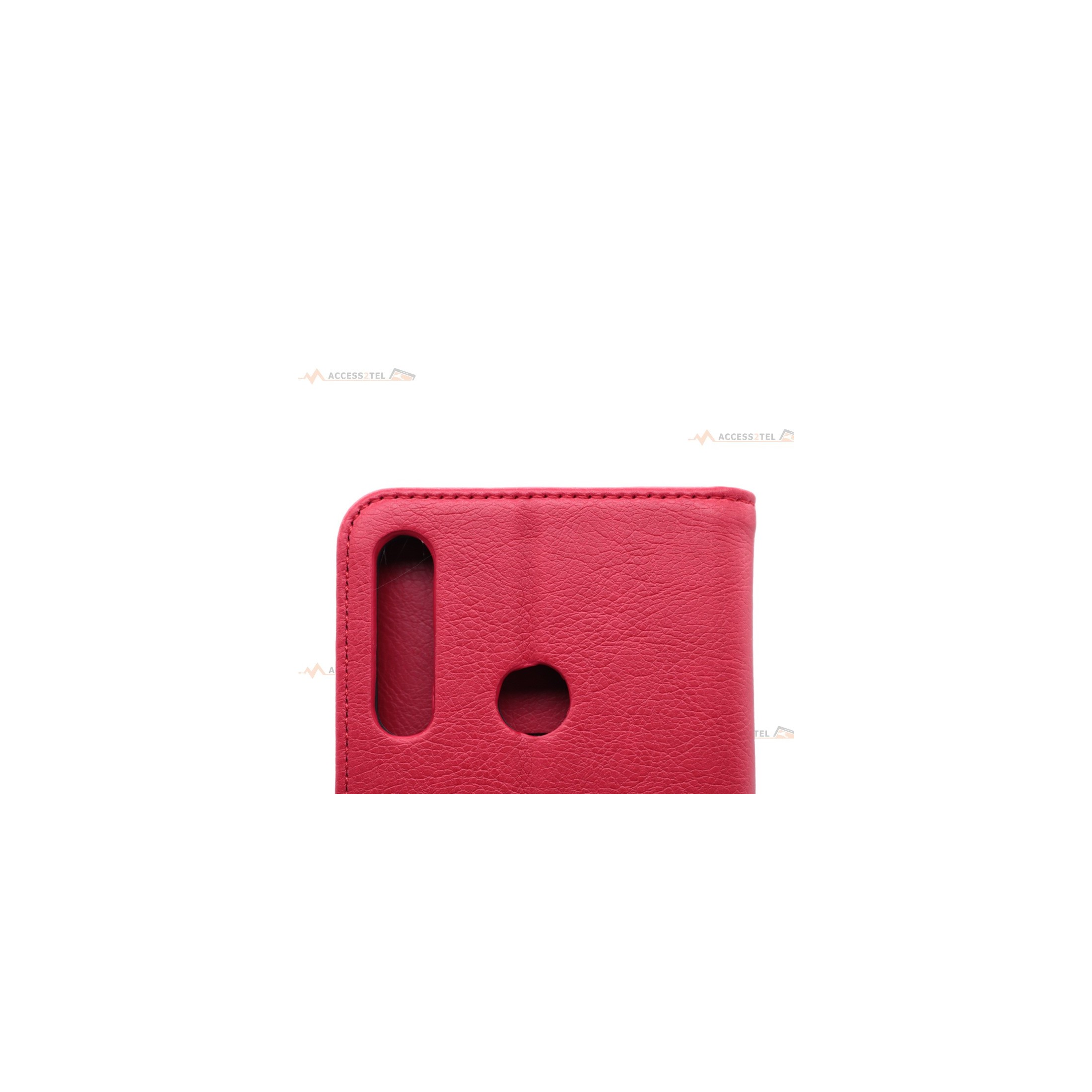 étui rouge en simili-cuir étui pour huawei y6p dos
