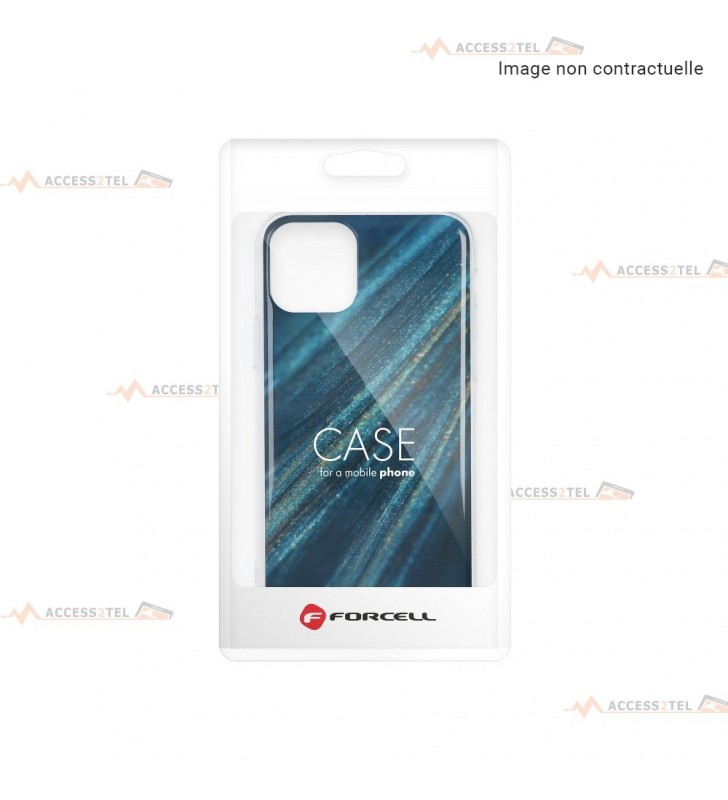 coque de téléphone design moderne bleu et or pour samsung galaxy a21s boîte