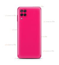 coque pour samsung galaxy A42 5G silicone et microfibre rose fluo