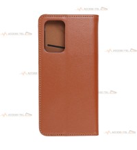 étui marron en cuir étui pour samsung galaxy a52 dos