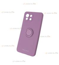 coque violette avec anneau pour xiaomi mi 11 lite