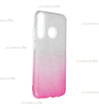 coque renforcée pour huawei p40 lite e paillettes dégradé rose