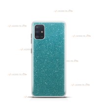 coque pour samsung galaxy A51 paillettes turquoise