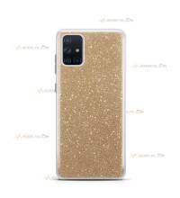 coque pour samsung galaxy A71 paillettes dorée