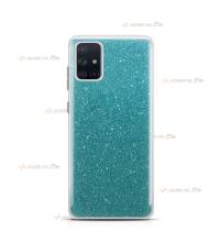 coque pour samsung galaxy A71 paillettes turquoise