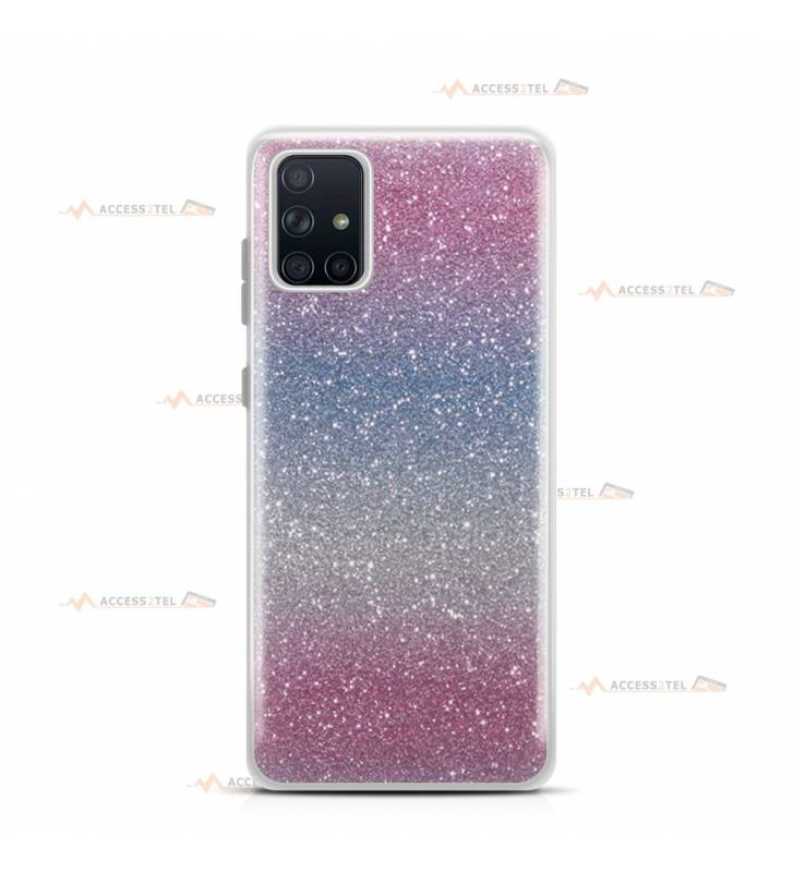 coque pour samsung galaxy A71 paillettes pastel