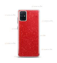 coque pour samsung galaxy A71 paillettes rouge