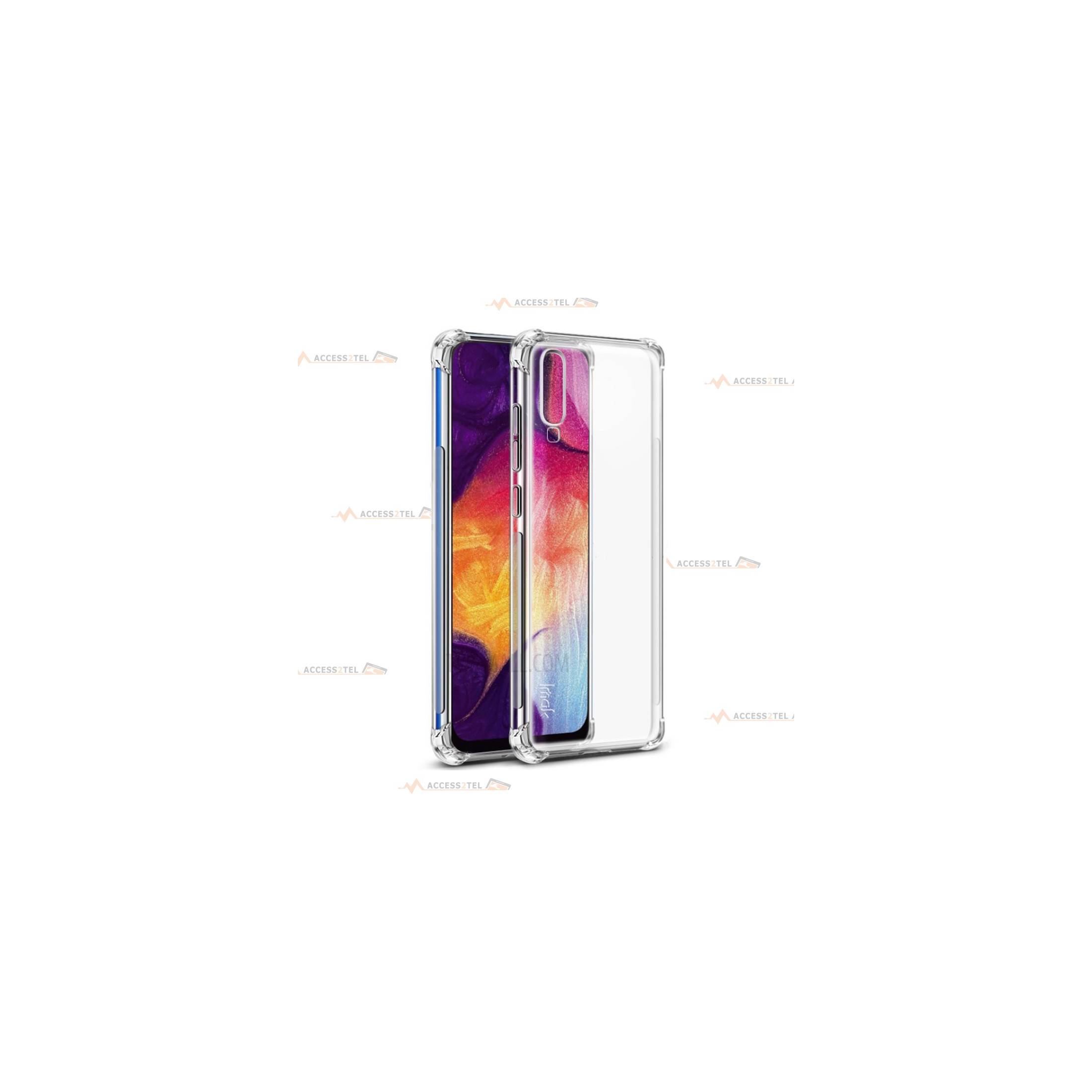 coque pour samsung galaxy A70 transparente coins renforcés