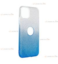 coque renforcée pour iphone 11 pro max paillettes dégradé bleu