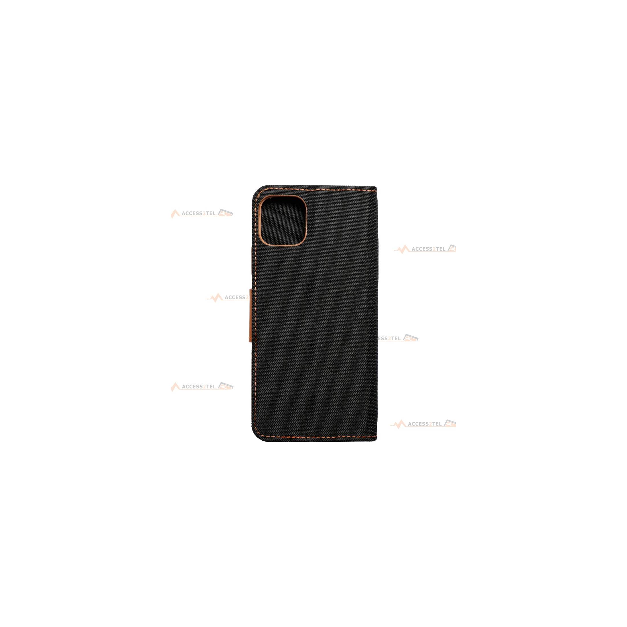 étui pour iphone 11 pro max imitation jean noir face