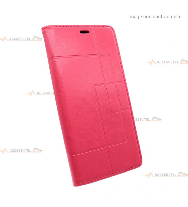 étui rouge pour samsung galaxy a9 2018 en simili-cuir