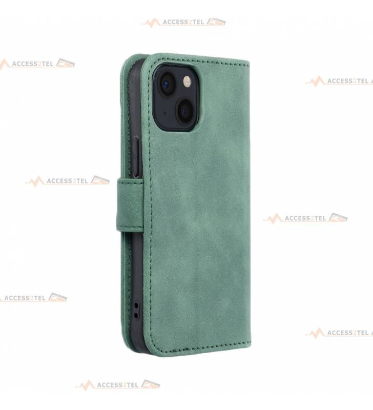 étui velouté vert pour iphone 13 Mini caméra