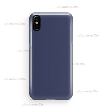 coque pour iphone XS max en silicone soft touch et intérieur microfibre bleu bleuet