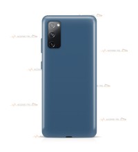 coque pour samsung galaxy S20 silicone et microfibre bleu pétrole