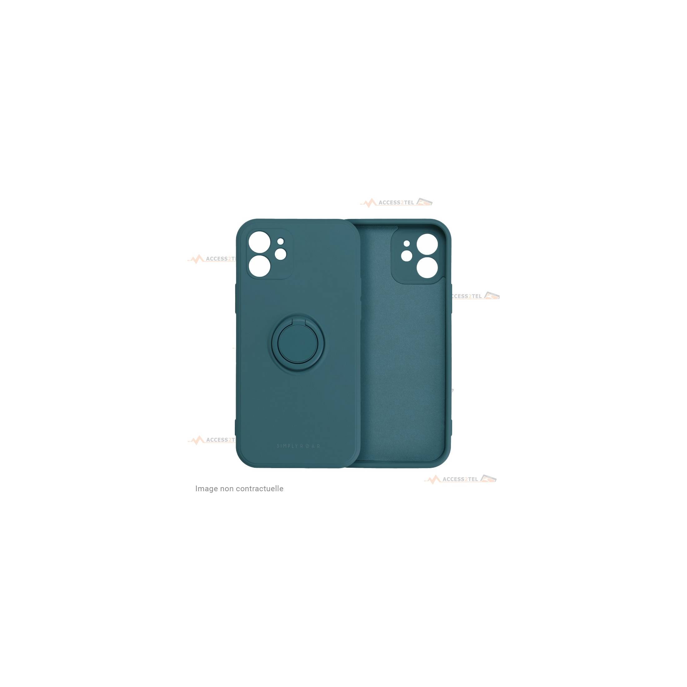 coque verte en silicone interieur fibre avec anneau pour xiaomi poco m3 pro