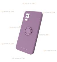 coque violette avec anneau pour xiaomi poco m3 pro