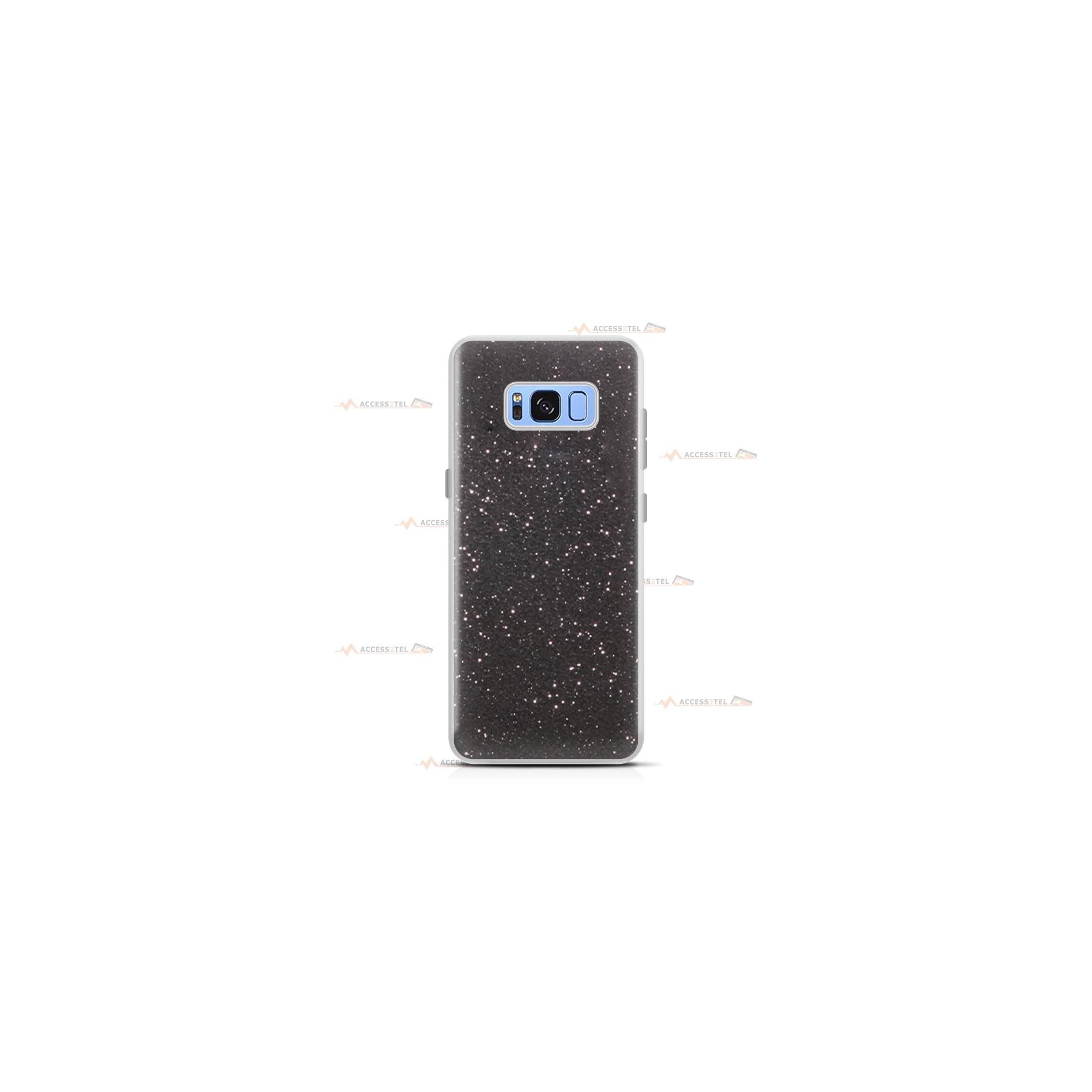 coque pour samsung galaxy S8 plus paillettes noire