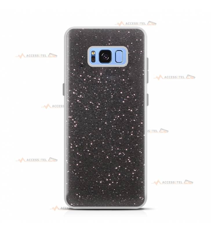 coque pour samsung galaxy S8 plus paillettes noire