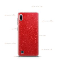 coque pour samsung galaxy A10 paillettes rouge