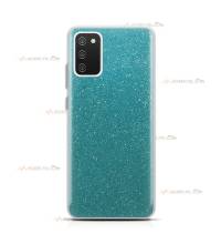 coque pour samsung galaxy A02s paillettes turquoise