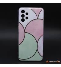 coque de téléphone design moderne rose et vert pâle pour samsung galaxy a32 5G