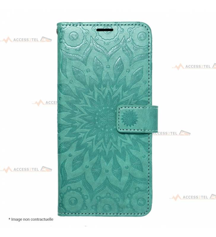 étui pour samsung galaxy A03s mandala vert