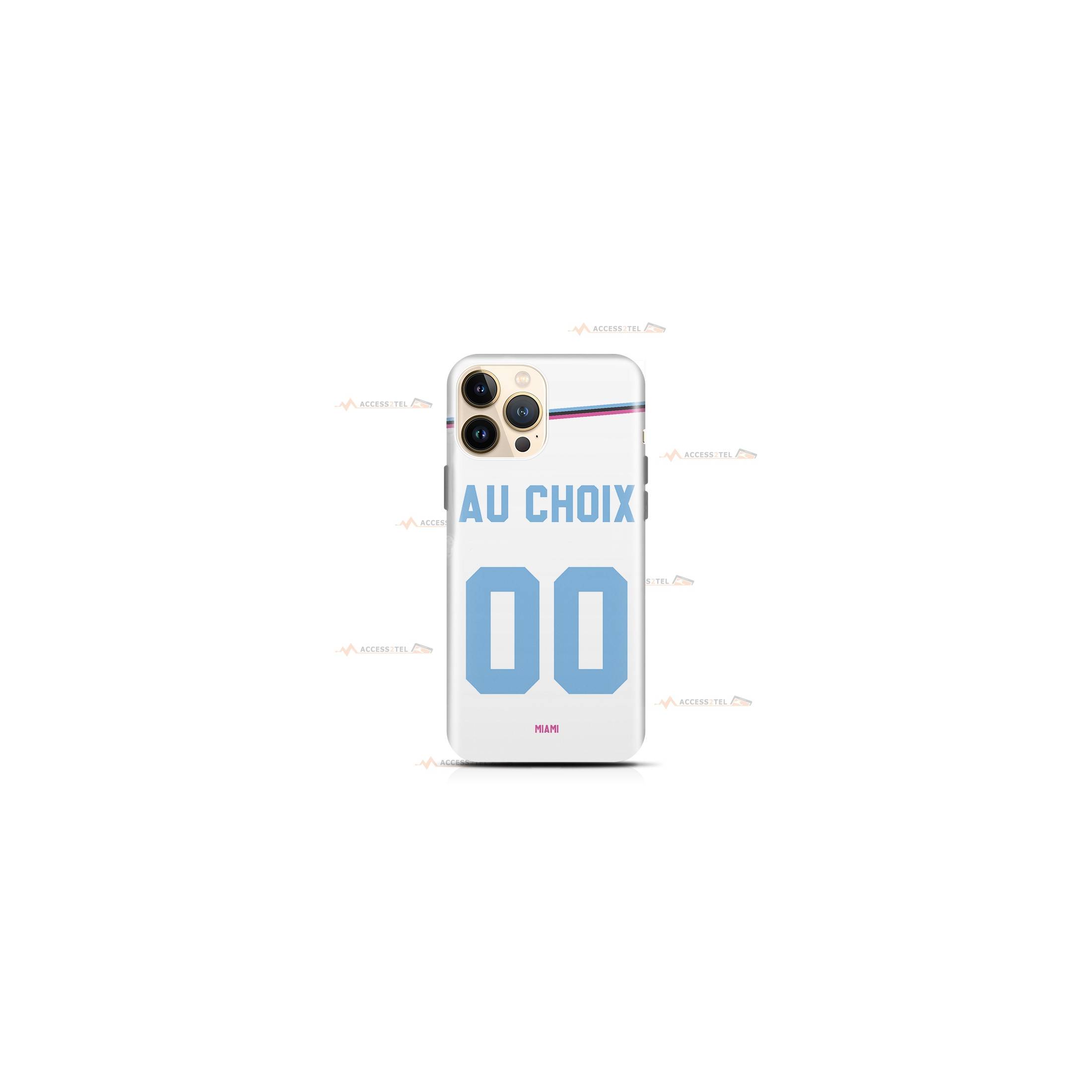 coque de téléphone personnalisable avec son nom sur le maillot de l'équipe de basket de NBA Miami Heat