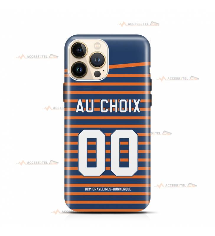 coque de téléphone personnalisable avec son nom sur le maillot de l'équipe de basket française de Gravelines-Dunkerque