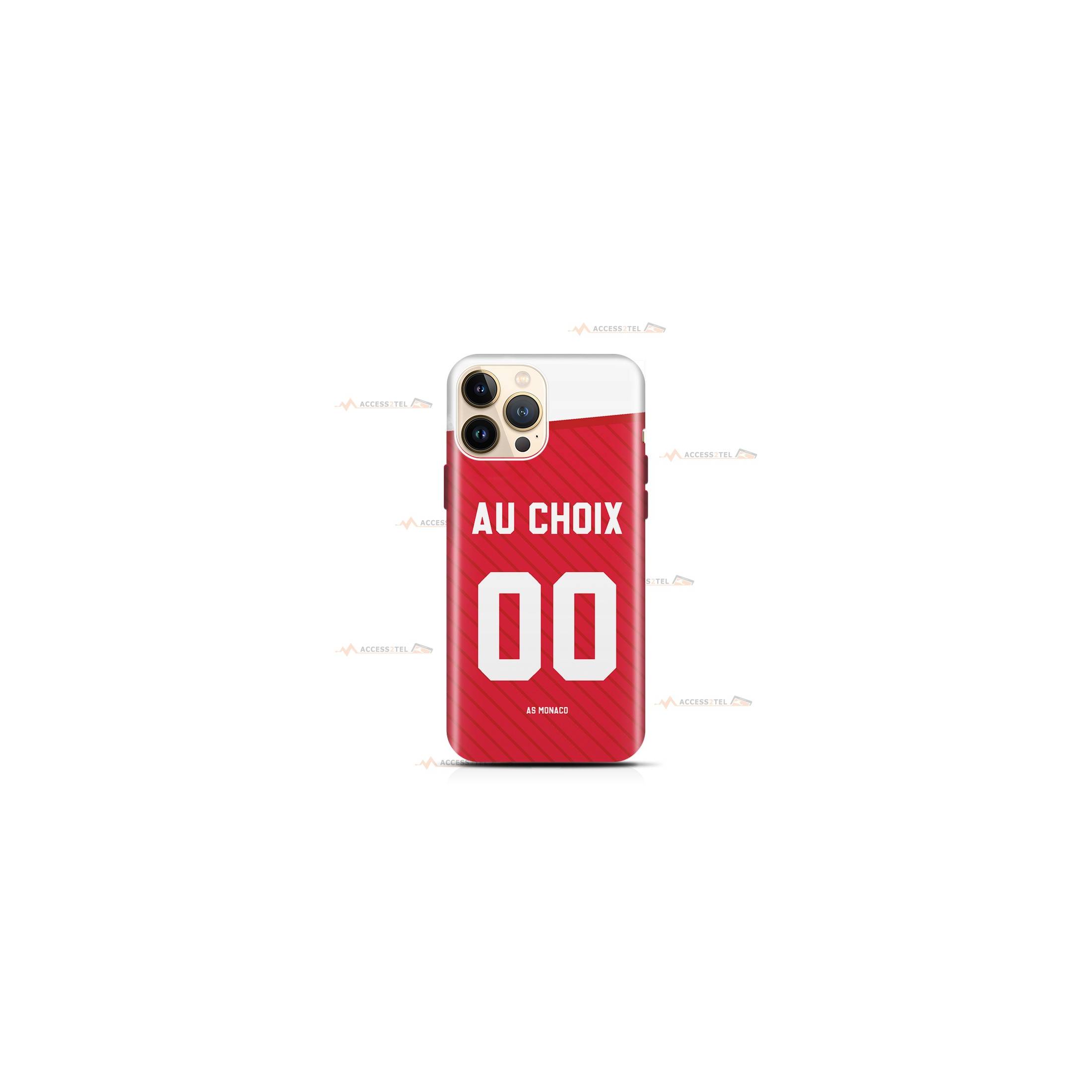 coque de téléphone personnalisable avec son nom sur le maillot de l'équipe de basket française de Monaco