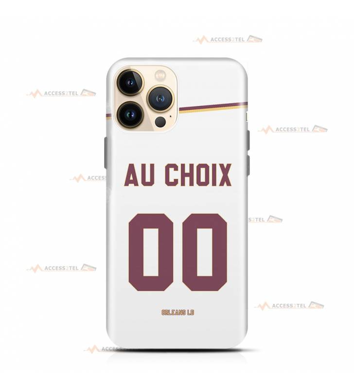 coque de téléphone personnalisable avec son nom sur le maillot de l'équipe de basket française de Orléans