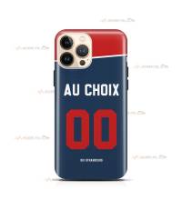 coque de téléphone personnalisable avec son nom sur le maillot de l'équipe de basket de Strasbourg