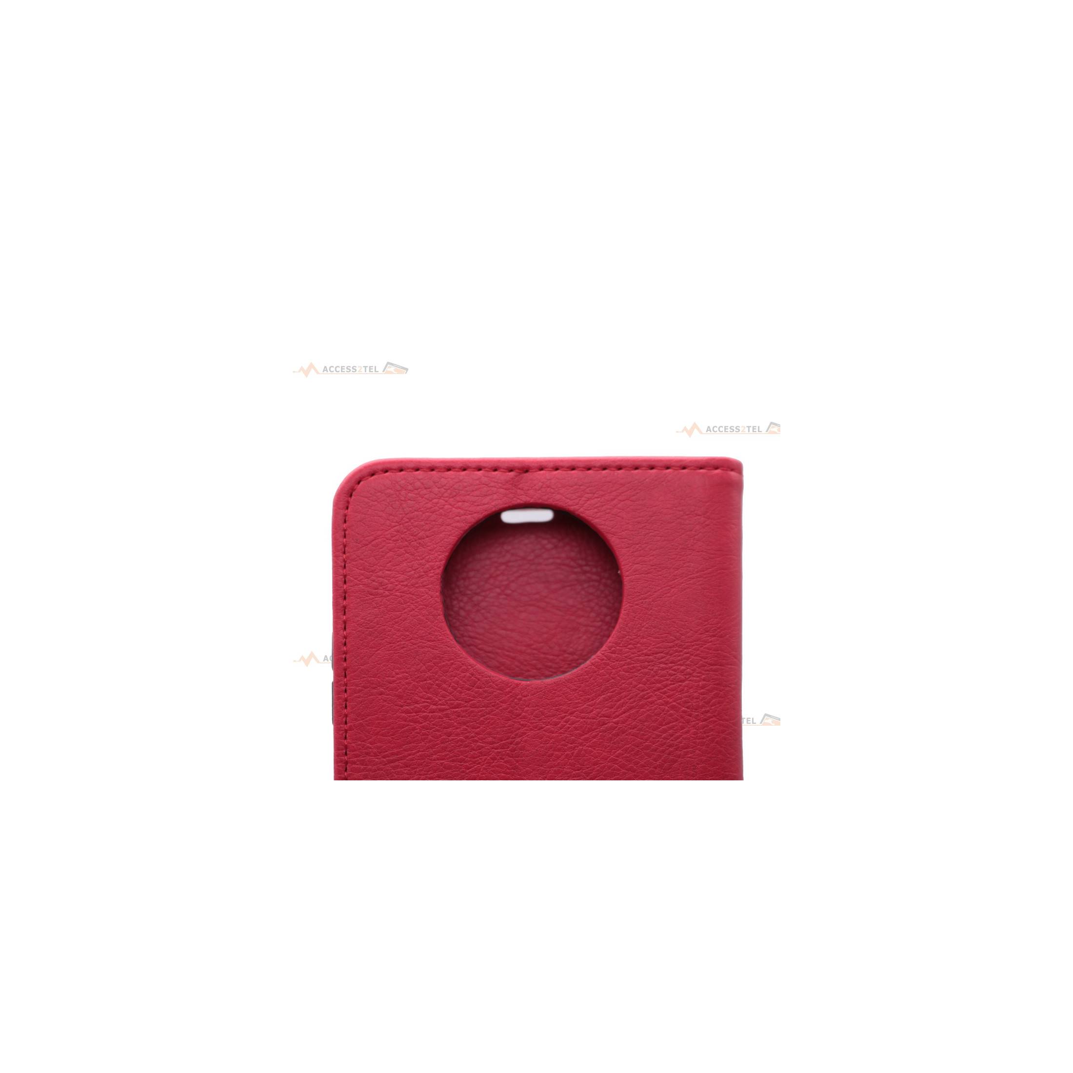 étui rouge en simili-cuir étui pour xiaomi redmi note 9t dos