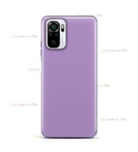 coque pour xiaomi redmi note 10 et note 10S en silicone soft touch et intérieur microfibre violet lilas