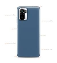 coque pour xiaomi redmi note 10 et note 10S en silicone soft touch et intérieur microfibre bleu pétrole