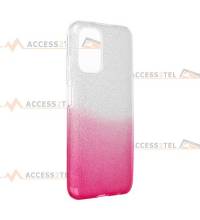 coque renforcée pour xiaomi redmi note 10 et note 10S paillettes dégradé rose