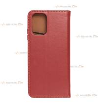 étui rouge en cuir étui pour xiaomi redmi note 10 et note 10s dos